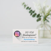Label je Instagram Foto's Hashtag Visitekaartjes (Staand voorkant)