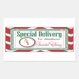 Label Kerst sticker speciale levering