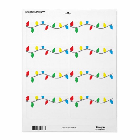 Label "Kerstverlichting" (Full Sheet)