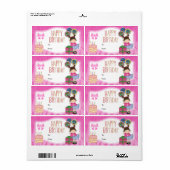 Label Kids Cadeaubijslage Verjaardag Roze (Full Sheet)