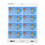 Label Kids Cadeautag Verjaardag Blauw (Full Sheet)