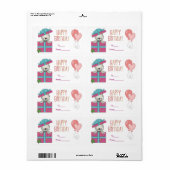 Label Kids Verjaardagslabels Stickers Groot formaa (Full Sheet)