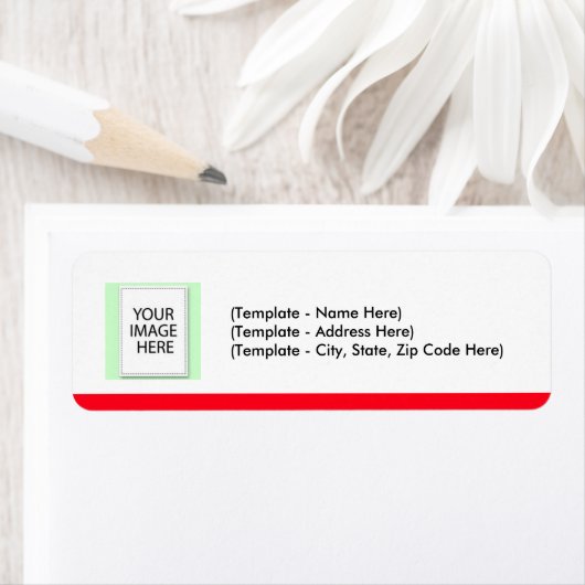 Label Kies Kleur Rood Lijn Uw Afbeelding Sjabloon (Insitu)