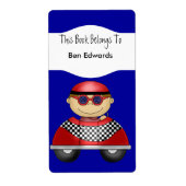 Label Kinder Boekenetiketten Stickers Auto (Voorkant)