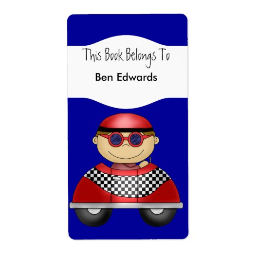 Label Kinderen Boek Labels Stickers Auto (Voorkant)
