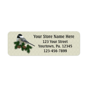 Label klein terugzendadres Chickadee