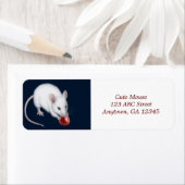 Label kleine witte muis (Insitu)