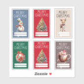 Label labels voor kerstcadeaus naar/van (Vel)