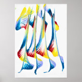 Label langs 2 gevederde Abstract Poster Print (Voorkant)