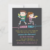 Label-lasergame-kinderen op zaterdag kaart (Voorkant)
