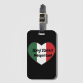 LABEL LUGGAG - Italiaans thema.  tekst Bagagelabel (Voorkant (verticaal))