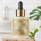 Label luxe goud glinster ingrediënten