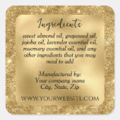 Label luxe goud glinster ingrediënten (Voorkant)