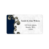 label " marineblauw " retouradres (Voorkant)