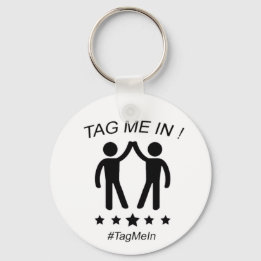 Label me binnen sleutelhanger