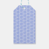 Label met blauw patroon cadeaulabel (Achterkant)