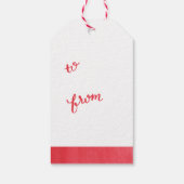 Label met briefterende kerstfoto's met handschrift cadeaulabel (Achterkant)