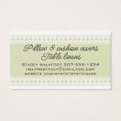 Label met cadeau voor naaimachine-schaar visitekaartjes (Achterkant)