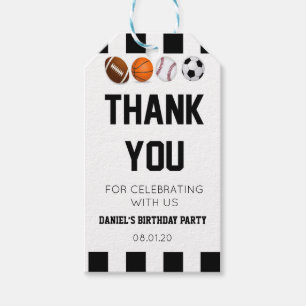 Label met cadeaubonnen van de met Birthday bedreig Cadeaulabel