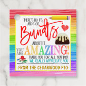 Label met cadeautjes voor de rugzak (Voorkant)