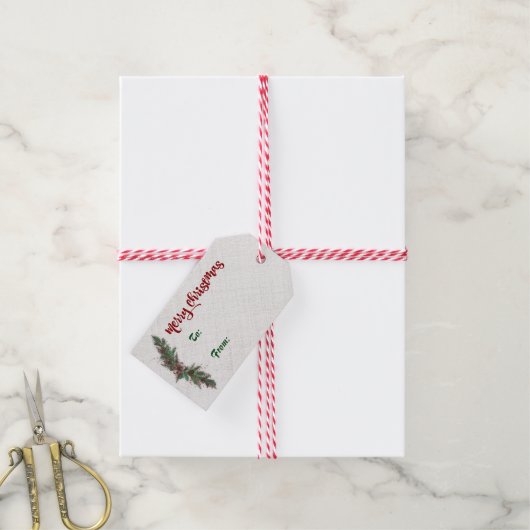 Label met cadeautjes voor feestdagen voor feestdag cadeaulabel (Met Touw)