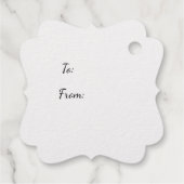 Label met cadeautjes voor kerstcadeaus, geplakt re (Achterkant)