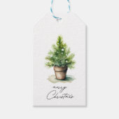 Label met cadeautjes voor prettige kerstbomen cadeaulabel (Voorkant)