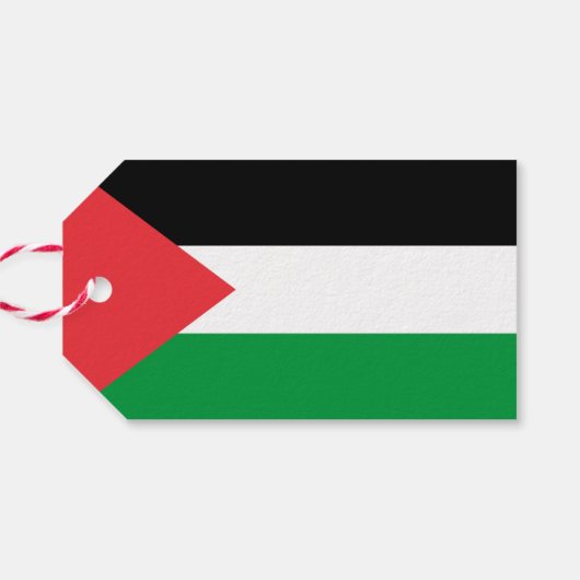 Label met de Palestijnse vlag Cadeaulabel (Achterkant Horizontaal)