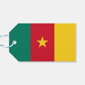 Label met de vlag van Kameroen Cadeaulabel (Achterkant Horizontaal)
