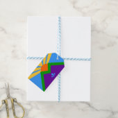 Label met de vlag van Manitou Springs Cadeaulabel (Met Touw)