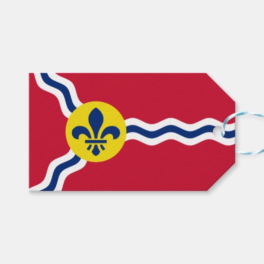 Label met de vlag van St. Louis, Missouri Cadeaulabel (Voorkant (Horizontaal))