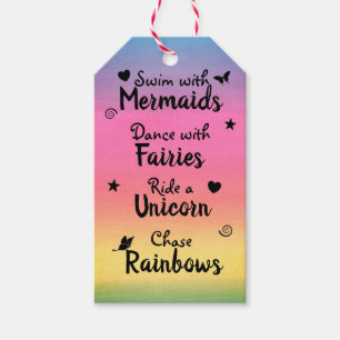 Label met droombeelden en wensen cadeaulabel