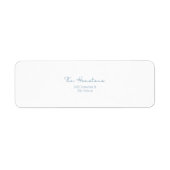 label met een minimumretouradres (Voorkant)