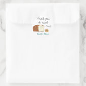 Label met gebarsten brood, vers (Tas)