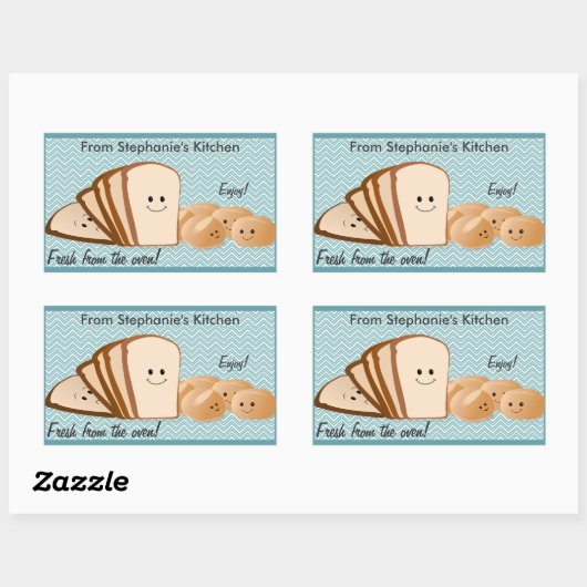 Label met gebarsten brood, vers (Vel)