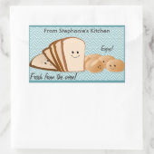 Label met gebarsten brood, vers (Tas)