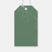 Label met geschenk aan olijfbladelegant Vrijgezell Cadeaulabel (Achterkant)