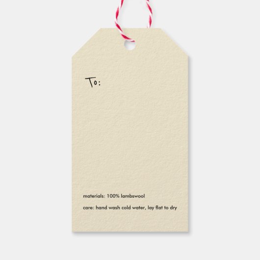 Label met geschenk voor schapenvlees cadeaulabel (Achterkant)