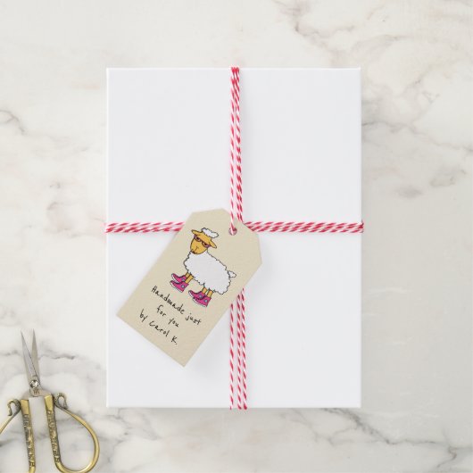 Label met geschenk voor schapenvlees cadeaulabel (Met Touw)
