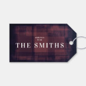 Label met geschenken voor kerstfeestdag in Navy Ch Cadeaulabel (Voorkant (Horizontaal))