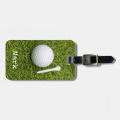 Label met golfbal en t - shirts bagagelabel (Voorkant horizontaal)