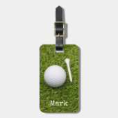 Label met golfbal en t - shirts bagagelabel (Voorkant verticaal)