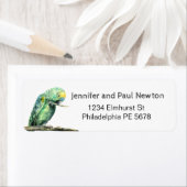 label met het groene retouradres (Insitu)