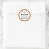 Label met kennisgeving allergie voor rustieke bakg (Tas)