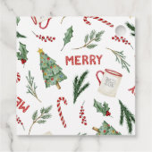 Label met kerstbomen (Achterkant)