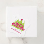 Label met kerstbomen (In situ)