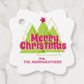 Label met kerstbomen (Voorkant)