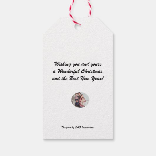 Label met kerstbomen cadeaulabel (Achterkant)