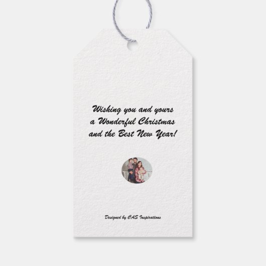 Label met kerstbomen cadeaulabel (Achterkant)