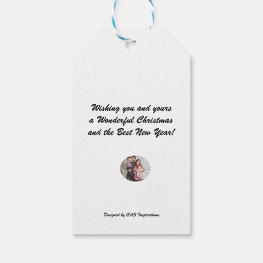 Label met kerstbomen cadeaulabel (Achterkant)